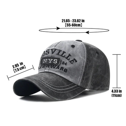 Washed Old Letter Embroidered Caps Baseball Cap
