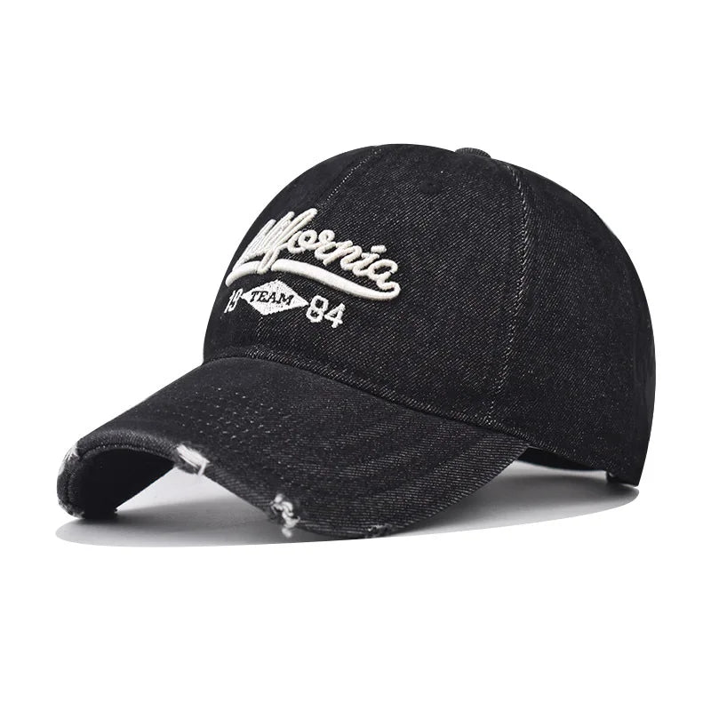 Denim Baseball Cap For Women Men Unisex