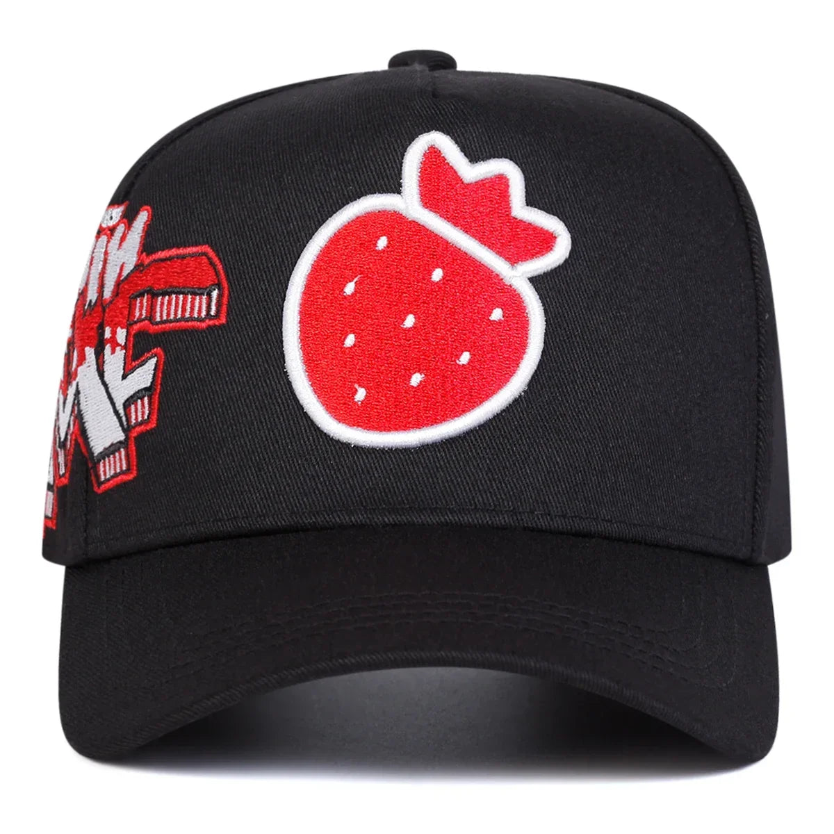 Unisex Strawberry Embroidery Baseball Caps Spring and Autumn