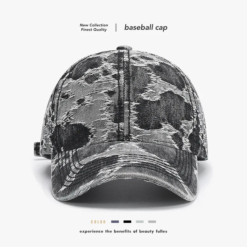 Vintage Washed Tie-Dye Baseball Cap For Men Women