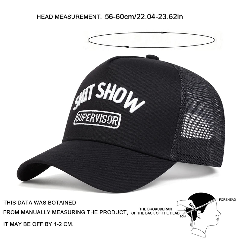 Unisex Ship Show Letter Embroidery Baseball Net Caps Spring and Summer