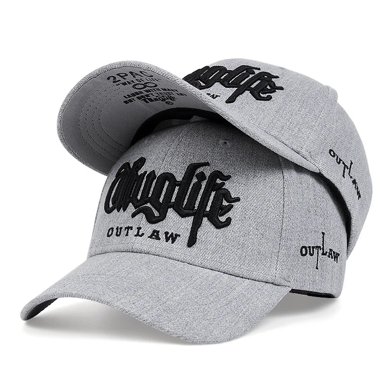 Fashion Fastball Cap Thuglife Embroidery Hiphop Baseball Cap