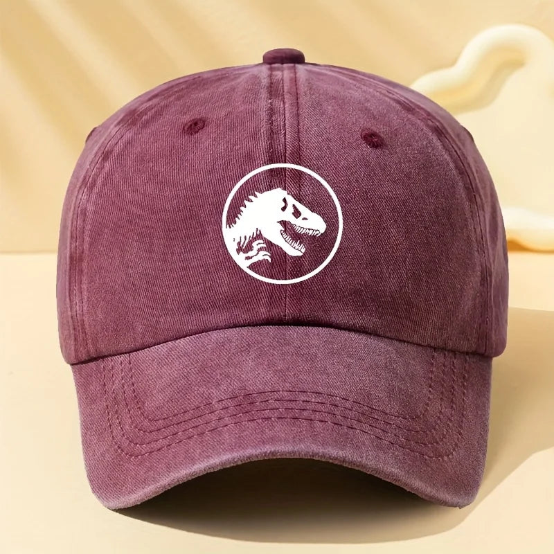Dinosaur Print Retro Baseball Cap, Sports and Leisure Hat Suitable for Outdoor Sports