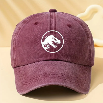 Dinosaur Print Retro Baseball Cap, Sports and Leisure Hat Suitable for Outdoor Sports