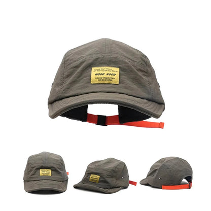 Fashion 5 Panel Baseball Cap Snapback Caps Quick-Drying Flat-Brimmed Hat For Men Women