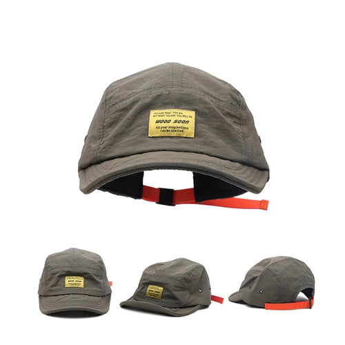Fashion 5 Panel Baseball Cap Snapback Caps Quick-Drying Flat-Brimmed Hat For Men Women