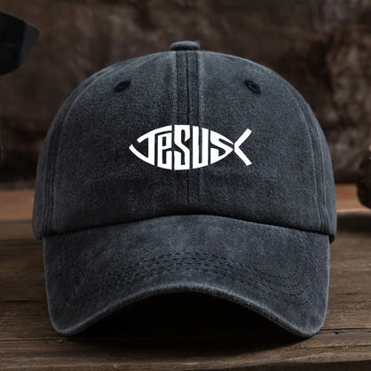 Fishbone Printed Baseball Cap, Fashionable and Versatile, Hip-Hop, Men's and Women's