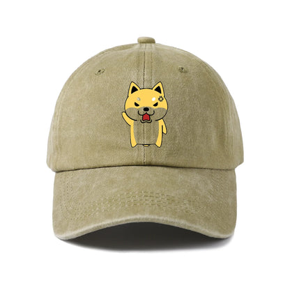 Cute Cartoon Animal Character Graphic Baseball Cap Vintage Washed Adjustable Unisex Dad Hat Casual Gift