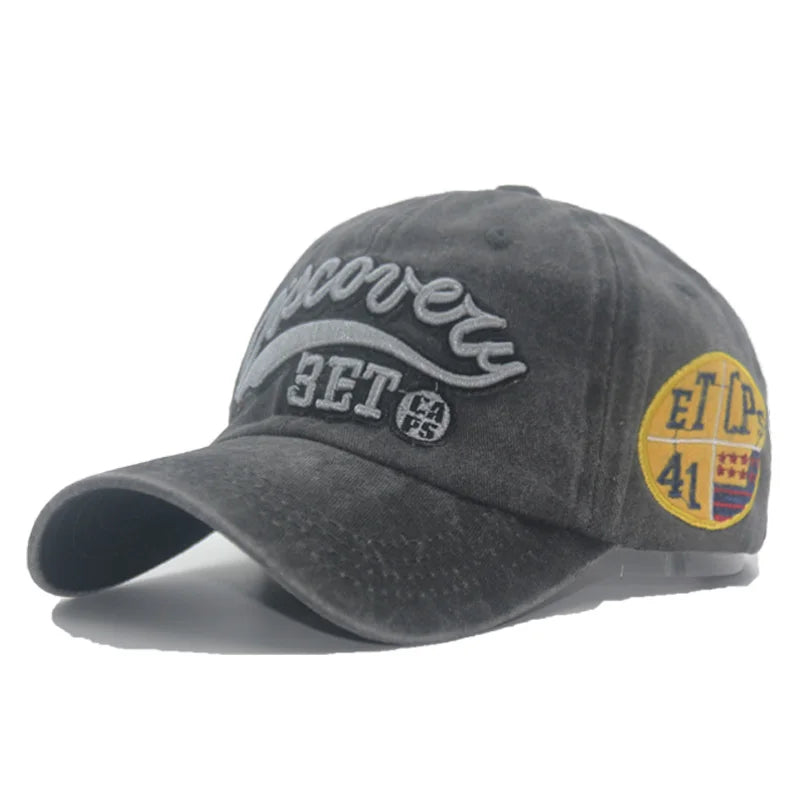 New Yỏk Washed Cotton Cap For Men Women