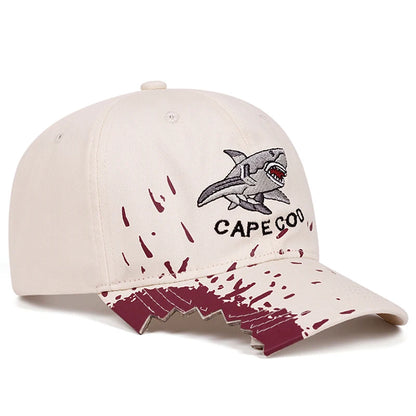 Baseball Hat Shark Embroidery Creative Gap Hip Hop Hat Outdoor Daily Leisure Sports