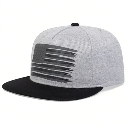 Unisex US Flag Two Tone Printed Hip-hop Hats Spring Autumn