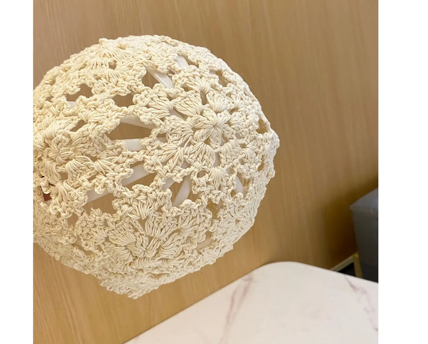 Summer Breathable Hollowed Out Knitted Hat Flowers Lace Beret Cap