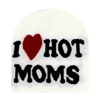 Y2K Letter Knitted Winter Autumn Beanie Cap Men Women