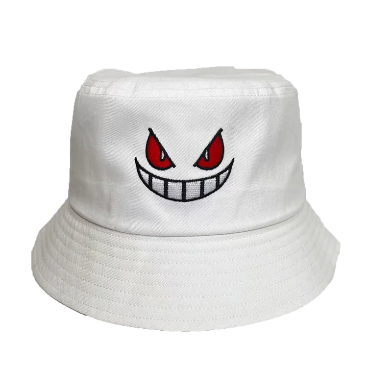 Unisex Light Board Solid Color Big Eyes Embroideried Hats Fishermen Caps