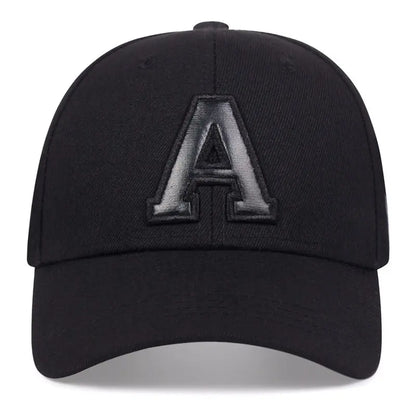 Summer Fashion Men Baseball Cap Letter A Embroidery  Hat Cotton