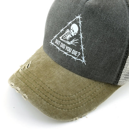 Washed Denim Baseball Cap Women Men