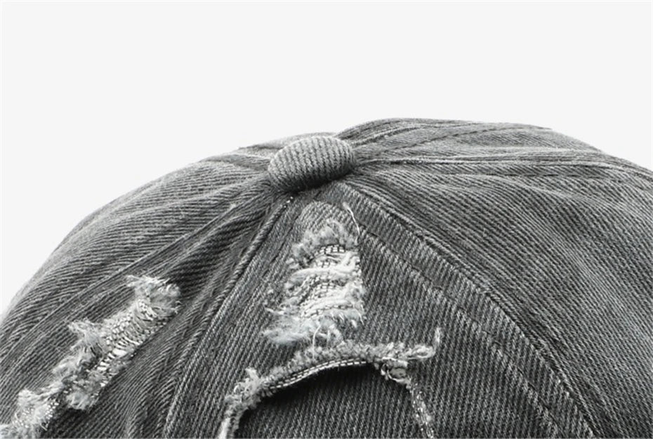 Ripped Hole Cowboy Hat Men Women Vintage Washed Hip Hop Hats