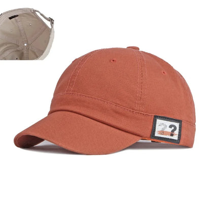 Men's Short Brim Baseball Cap Casual Solid Corduroy Soft Top Cap