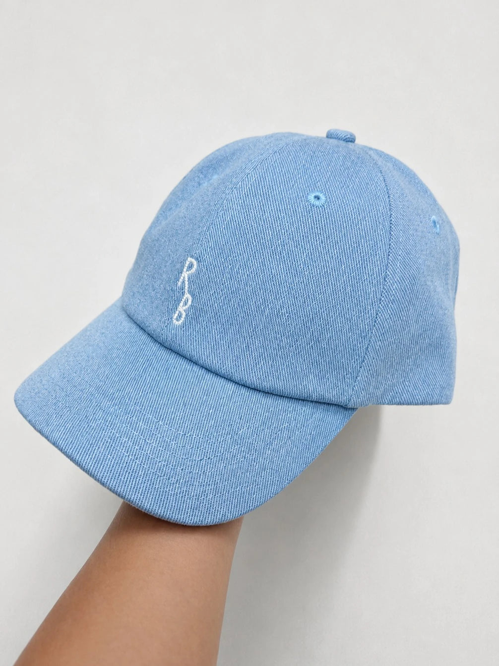 Top Quality Embroidered Letter Washed Denim Baseball Cap