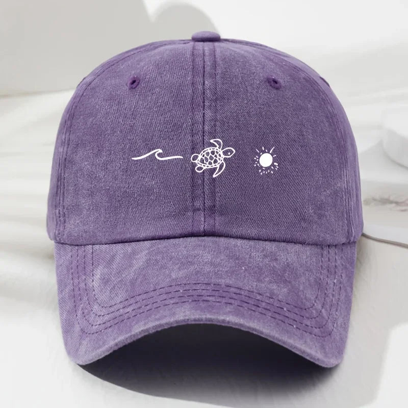 Turtle Pattern Printed Baseball Cap for Daily Casual Style Men's and Women's