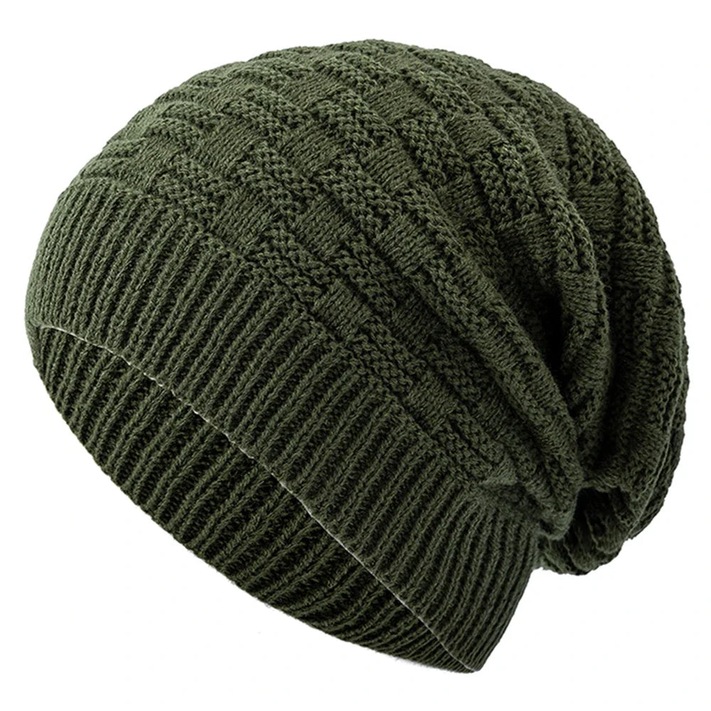 Unisex Slouchy Winter Hat Long Size Knitted Hat Casual Beanies For Men & Women