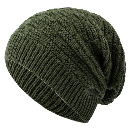 Unisex Slouchy Winter Hat Long Size Knitted Hat Casual Beanies For Men & Women