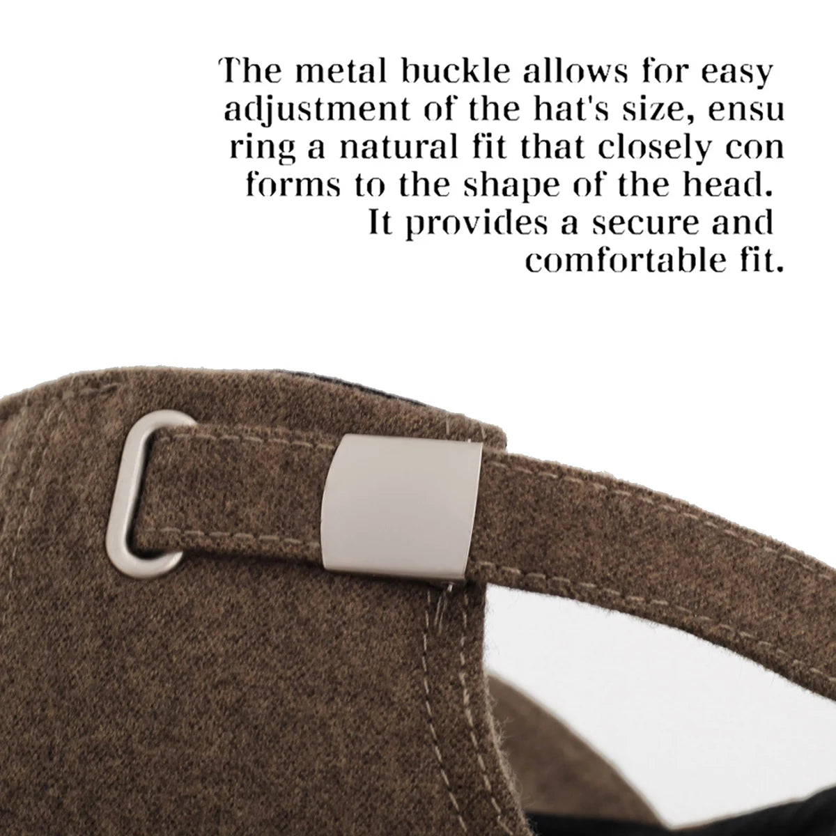 Hat with a Large Head Circumference That Makes the Face Look Smaller, Hard-Brimmed Baseball Cap for Women
