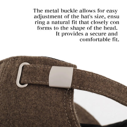 Hat with a Large Head Circumference That Makes the Face Look Smaller, Hard-Brimmed Baseball Cap for Women