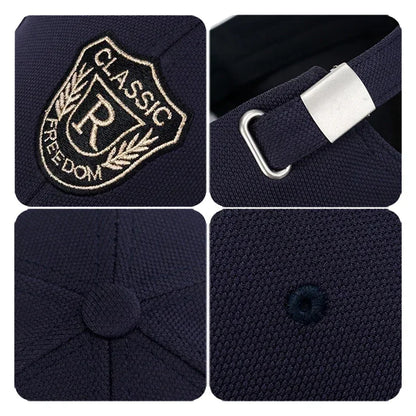 New Fashion Unisex R Letter Gold Thread Embroidery High Quality Baseball Cap