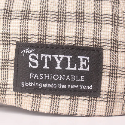 Plaid Cotton Octagonal Cap Literary Youth Women's Painter Hat