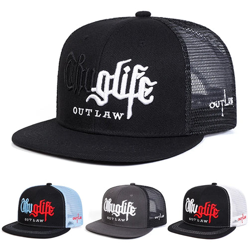Personalized Fashion Webhat Thug Life Embroidered Hip Hop Hat