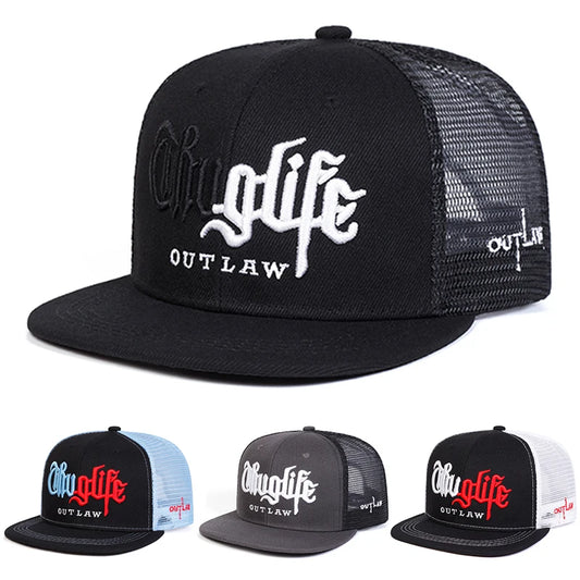 Personalized Fashion Webhat Thug Life Embroidered Hip Hop Hat