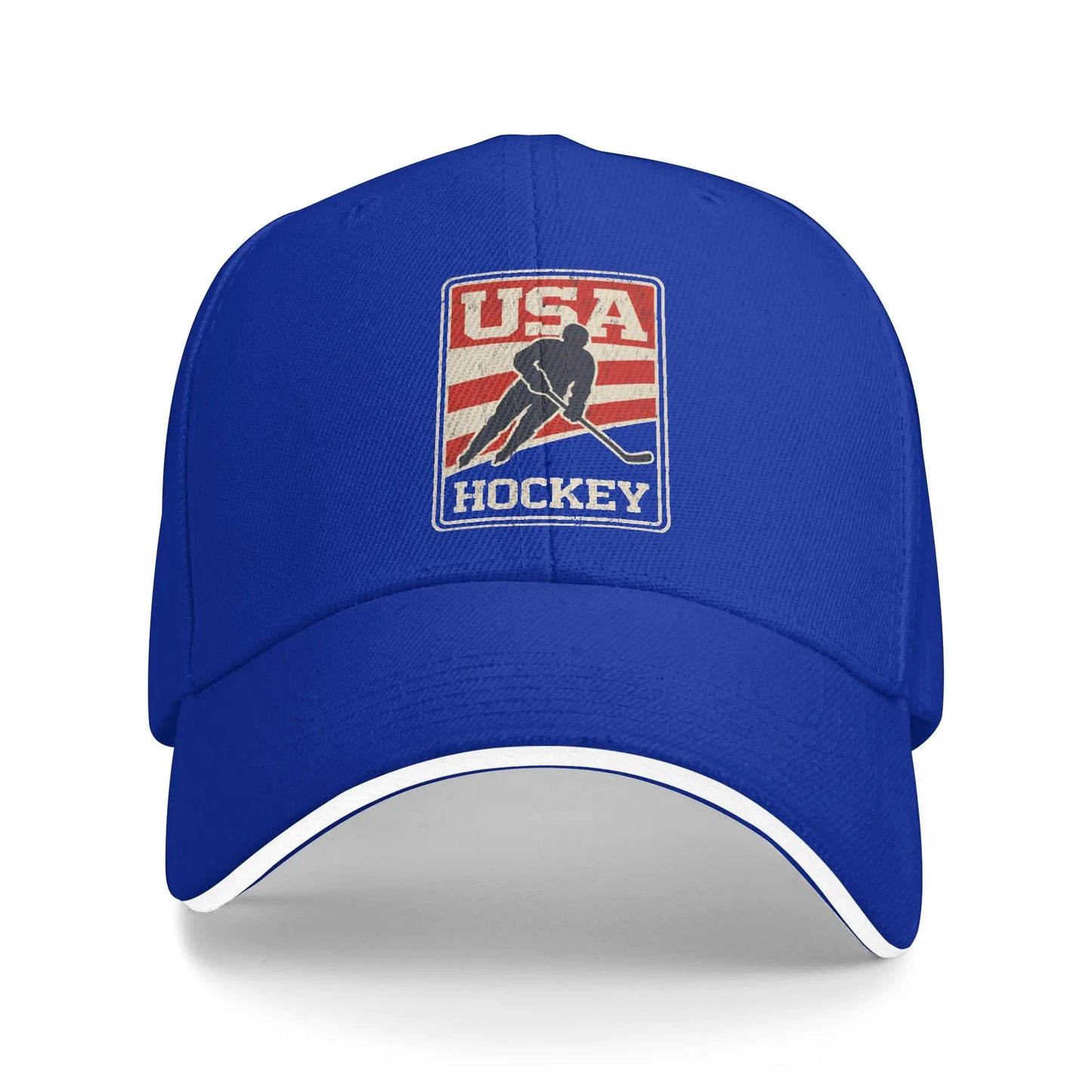 USA Hockey Gold Sandwich Hat Unisex, Sport Hats Golf Hats Adjustable