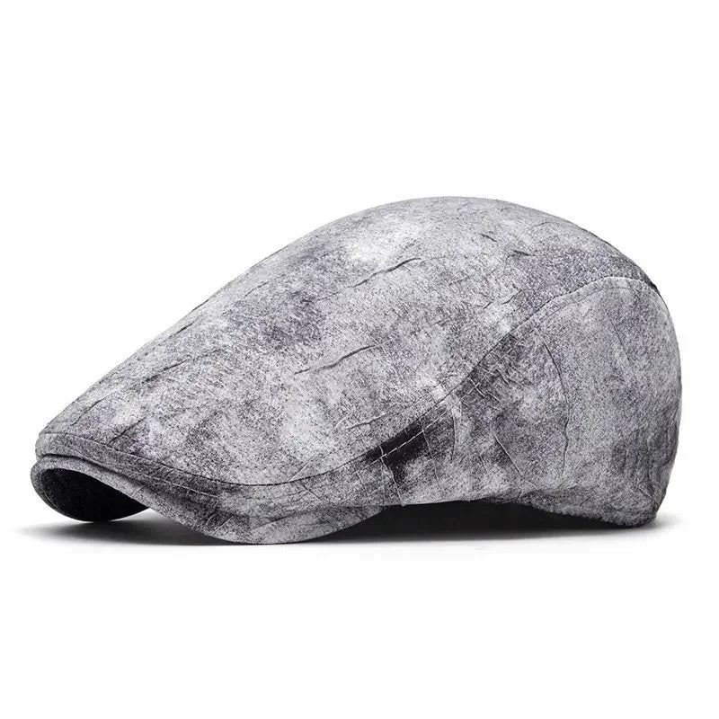 Four Seasons Cotton Print Newsboy Caps Men Flat Peaked Cap