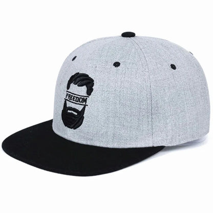 Unisex Uncle Beard Embroidery Hip-Hop Hats Spring Autumn