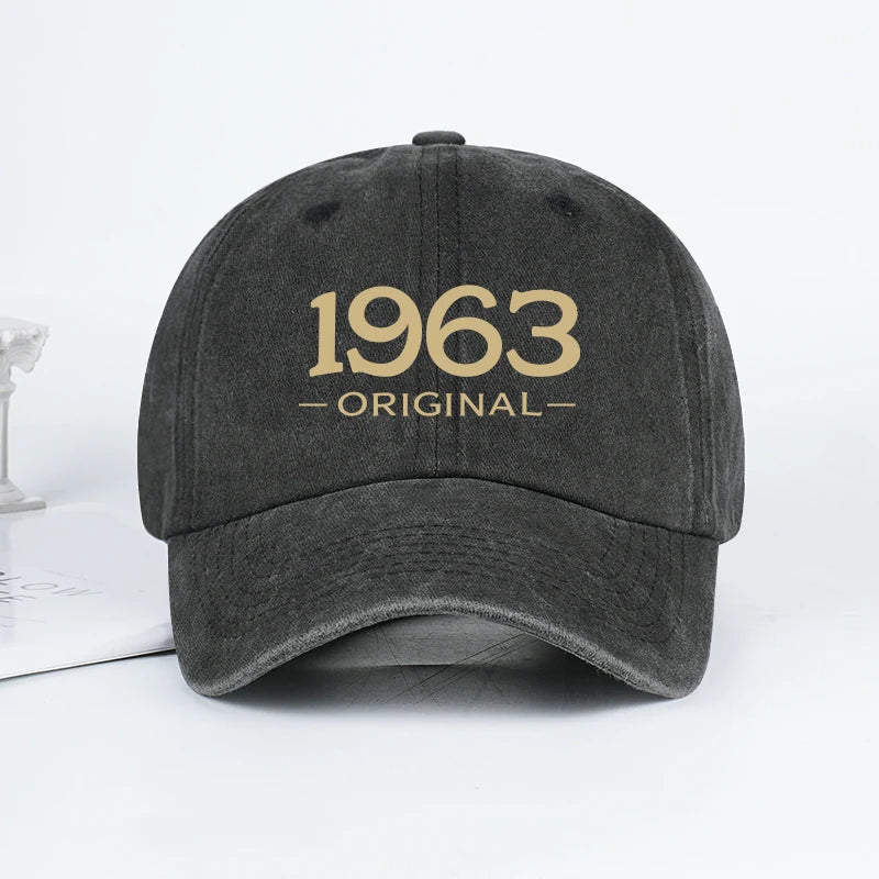 Retro 1963 Original Printed Washed Baseball Cap