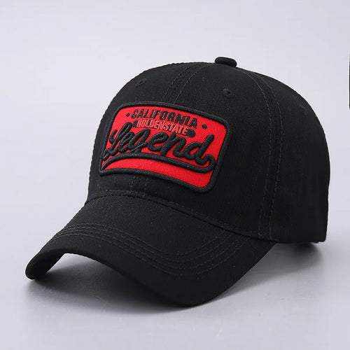 3D Letter Embroidered Baseball Cap, All Cotton Legend Washed Curved Brim Hat