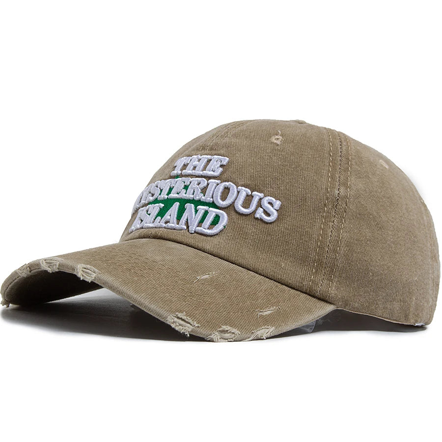 The Mysterious Island Letter Baseball Cap For Men