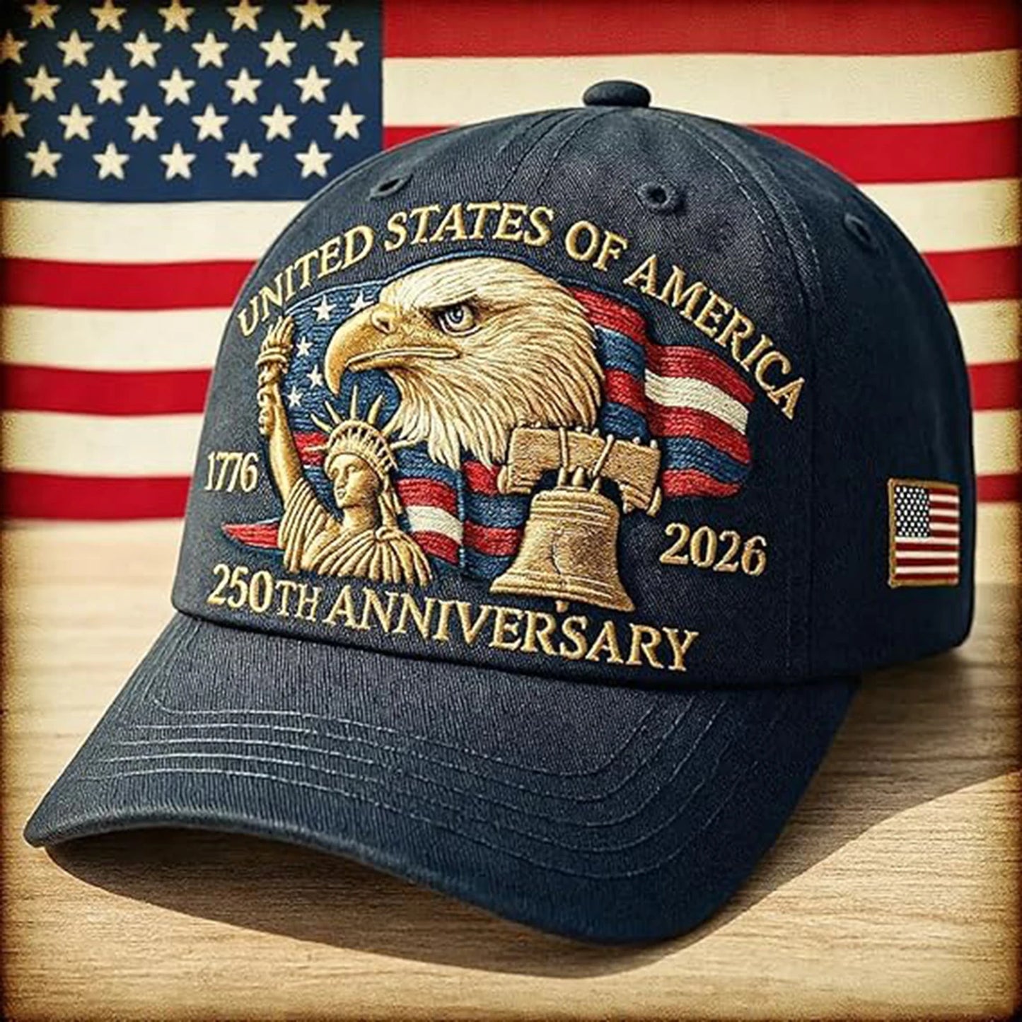 United States 250th Anniversary Cap Washed Cotton Baseball Cap