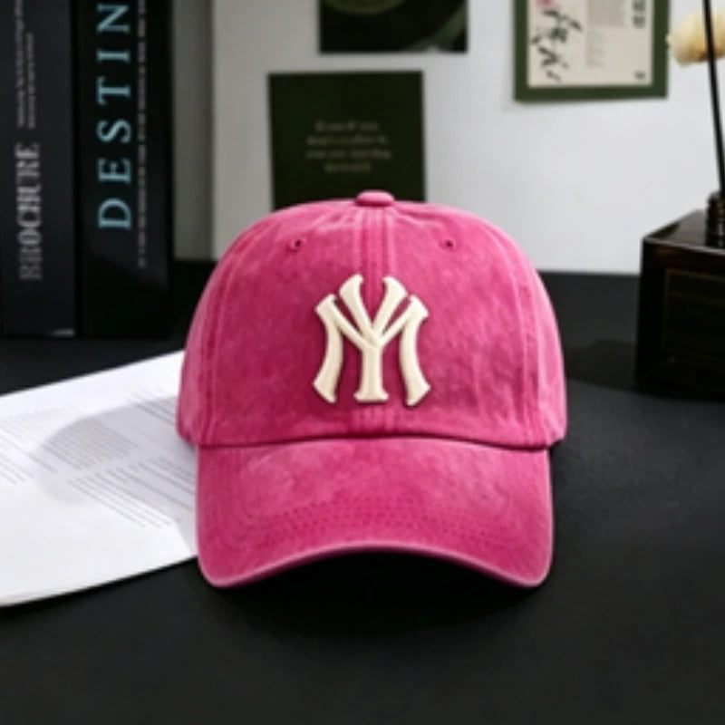 Washed Cotton Men Baseball Cap Lightweight Adjustable Dad Hat Casual Street Travel Sports Sun Cap