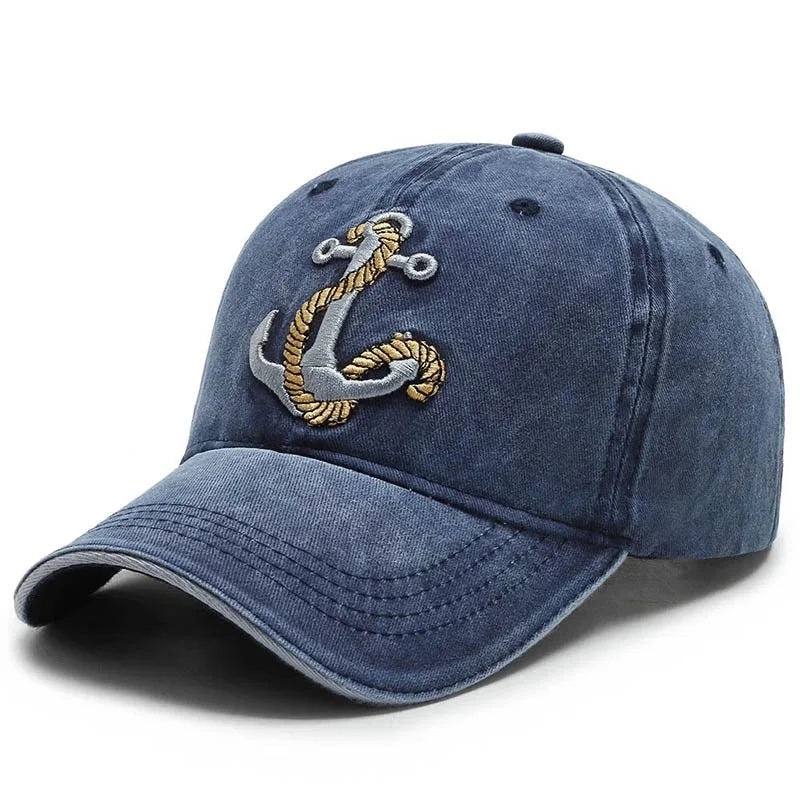 Cool Hat Men's Spring Summer Trend Embroidered Cowboy Cotton Washed Baseball Hats