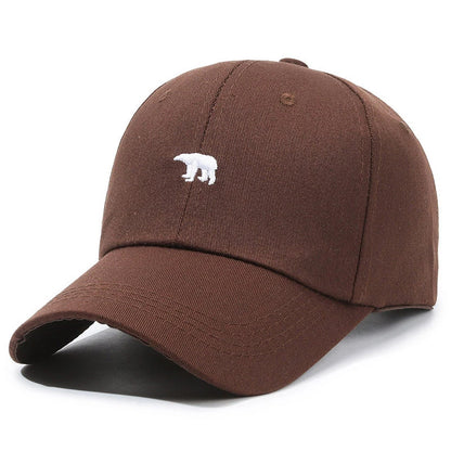Baseball Cap New Spring Summer Solid Sunhat Embroidered Polar Bear Men Women