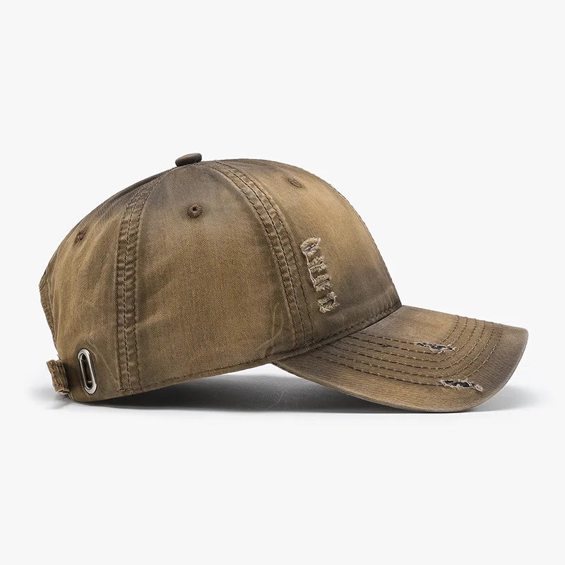 New Style Plain Washed Soft-Top Men's Large Head
