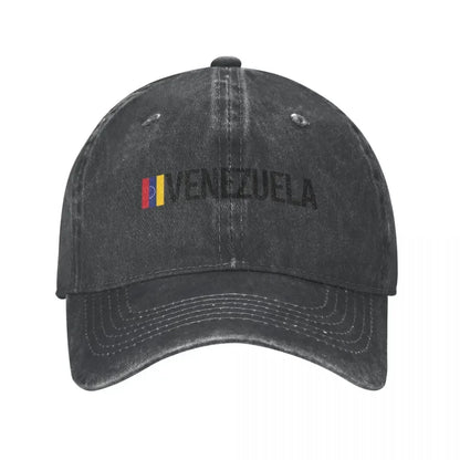 Venezuela Minimal Design Cap Unisex Distressed Deniimm Cap