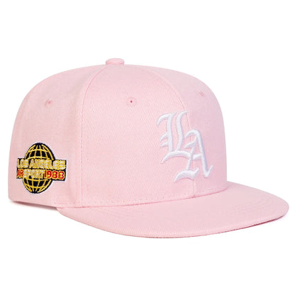 Unisex Gothic LA Letter Embroidery Hip-hop Hats Spring and Autumn