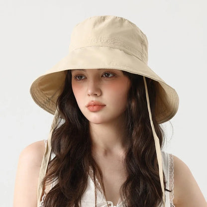 Simple Solid Color Sunscreen Bucket Hat