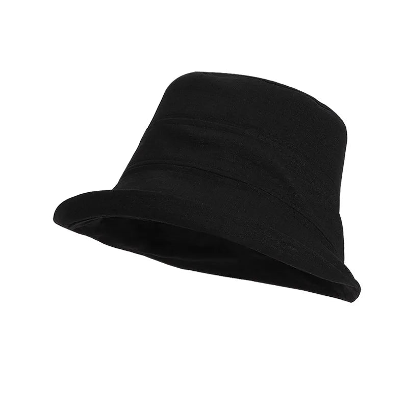 New Rolled Edge Women Fisherman Hat Solid Color