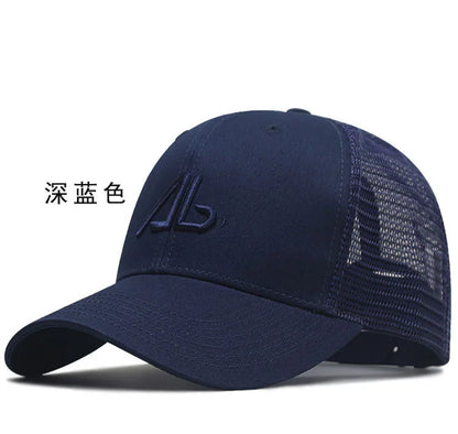 Big Head Man Plus Size Baseball Cap Men Summer 100% Cotton Mesh Trucker Hat Male 3d Embroidery Snapback Hats