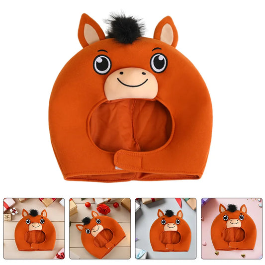 Year Of The Horse Headgear Cartoon Horse Hat For Party Photo Booth Cosplay