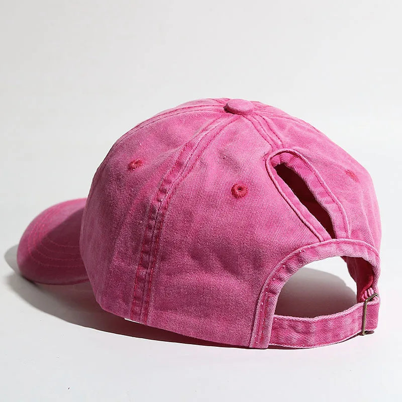 Women's Baseball Cap with Ponytail Design Suitable for Outdoor Sports